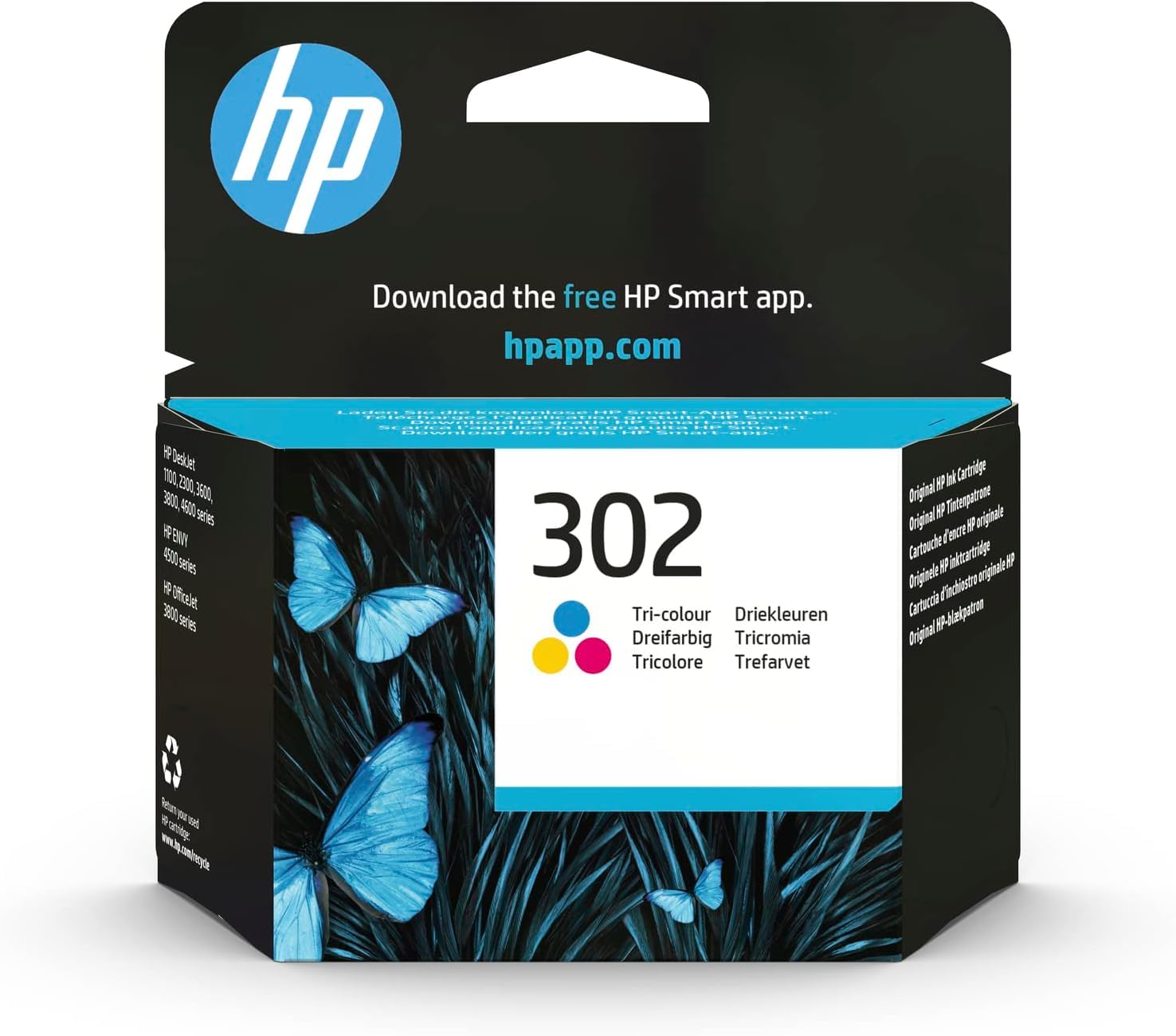 HP 302 original Ink cartridge F6U65AE UUS Tri-color