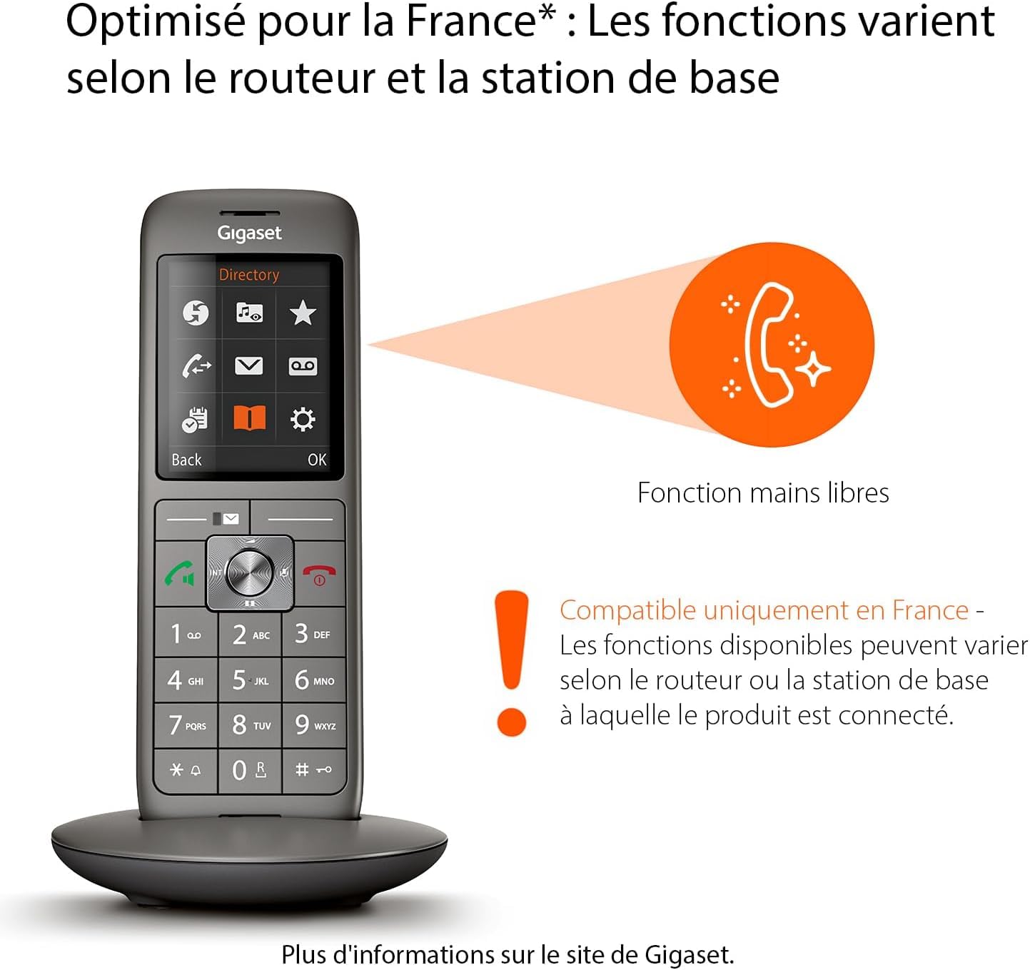 Gigaset CL660 Téléphone sans fil DECT - base + combiné