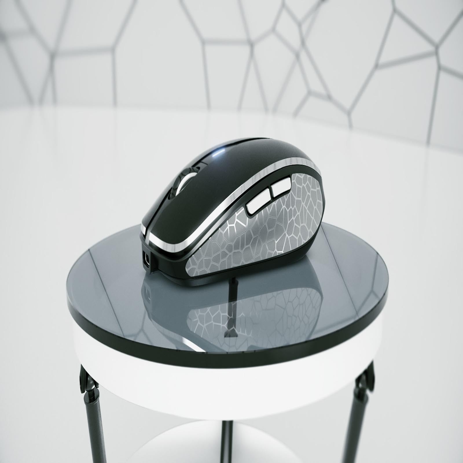 CHERRY Souris MW 8C ADVANCED sans fil USB & Bluetooth noire/argent rechargeable