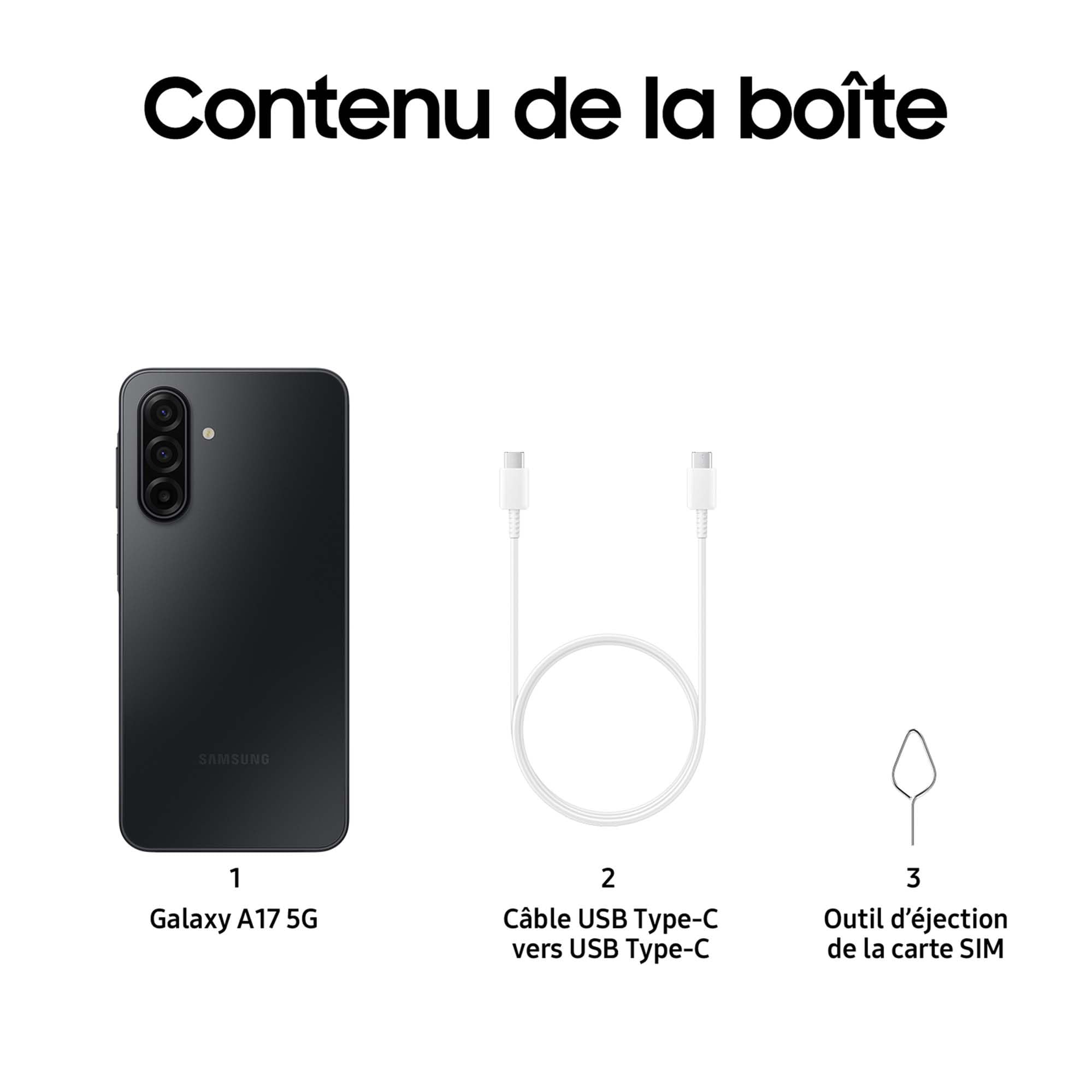 Samsung A176 Galaxy A17 5G (6.7'' - 128 Go, 4 Go RAM) Noir