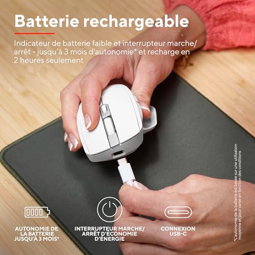 TRUST Souris sans fil OZAA II multi-connexion - Blanche