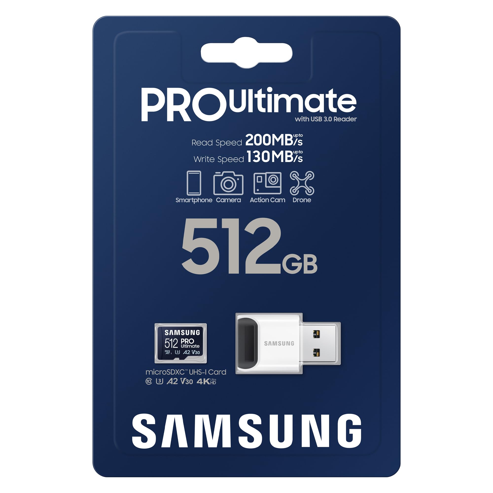 Micro SD 512GB PRO Ultimate+microSD read