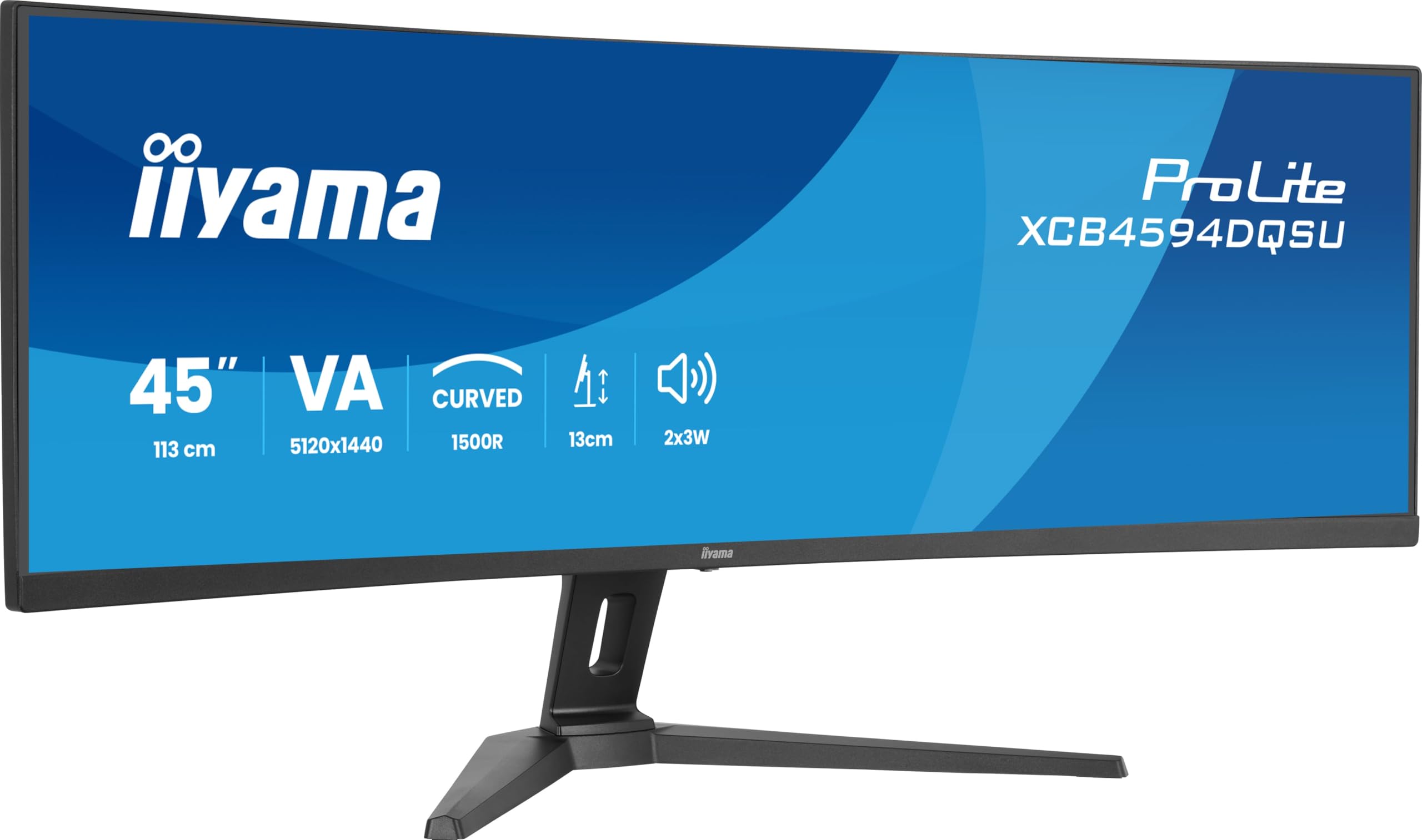 XCB4594DQSU-B1 44.5" Business DQHD BLACK