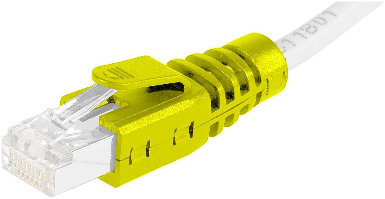 Manchon RJ45 jaune clipsable diamètre 6 mm (sachet de 10 pcs)