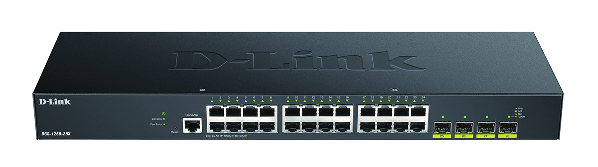D-LINK 28-Port Smart Managed Gigabit Switch 4x 10G dlink green 3.0 24x 10/100/1000Mbit/s TP RJ-45 Port 4x 10Gbit/s Fiber SFP+