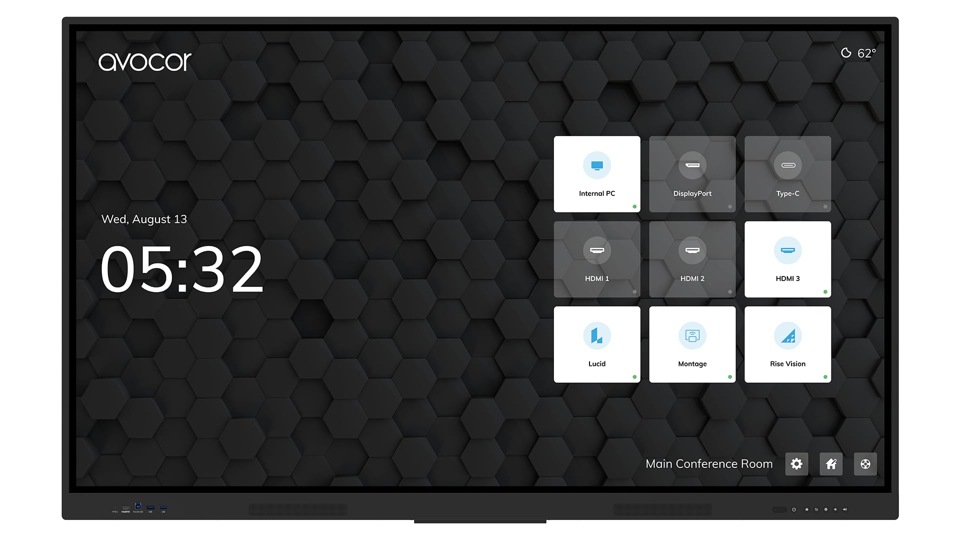Avocor E-series 75" 4K LED touch display
