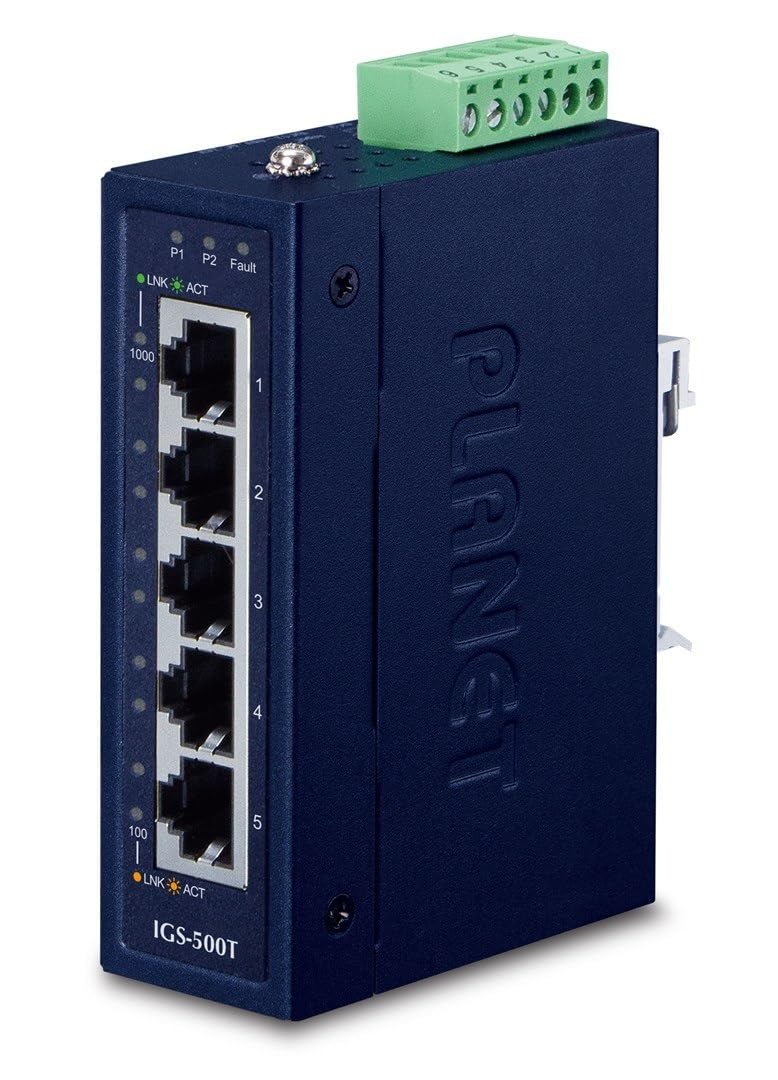 PLANET IGS-500T commutateur réseau Non-géré Gigabit Ethernet (10/100/1000) Bleu