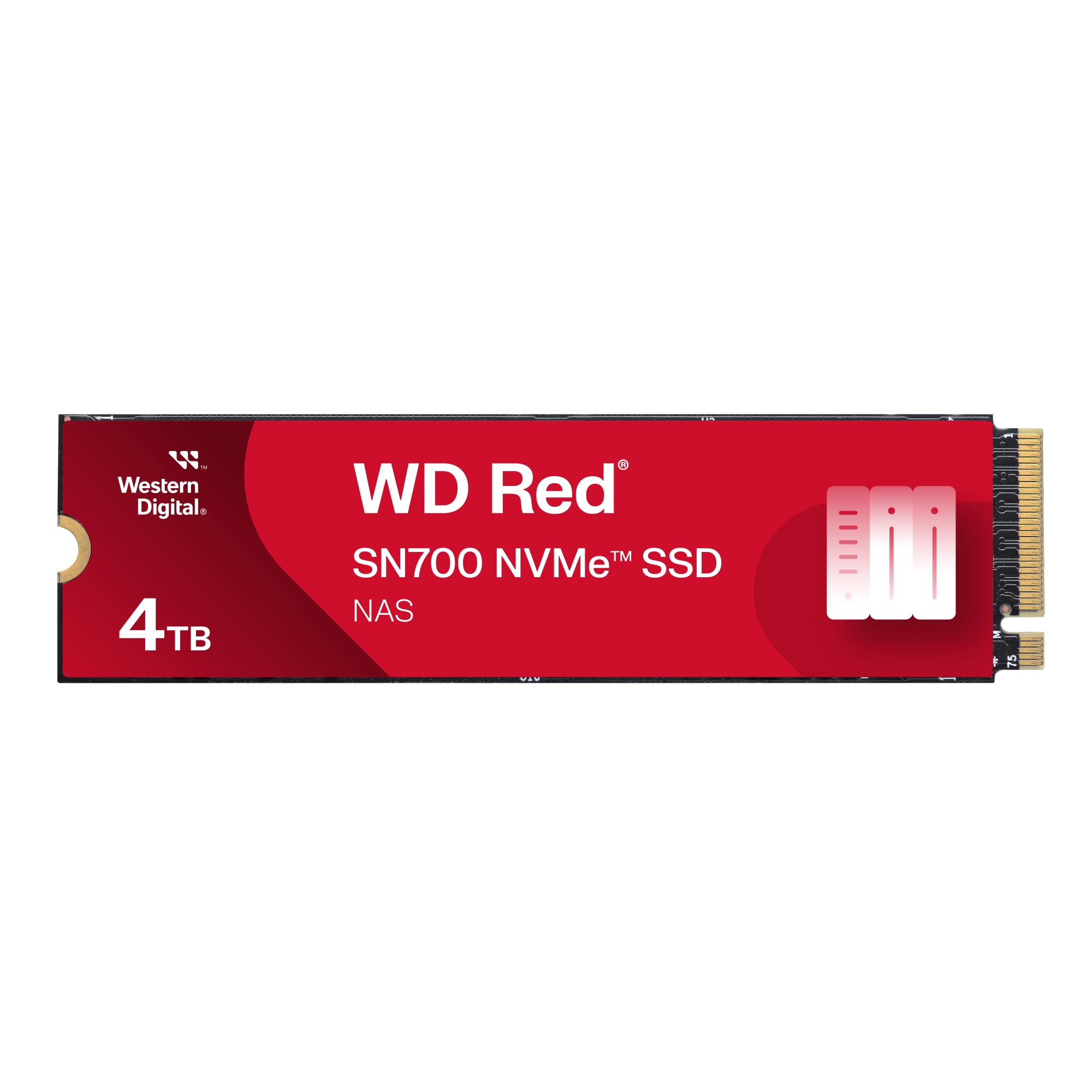 WD Red SSD SN700 NVMe 4To M.2 2280 PCIe Gen3 8Gb/s internal drive for NAS devices POWERED BY SANDISK