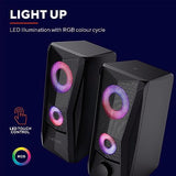 TRUST Enceintes JAVV 2.0 RGB noire