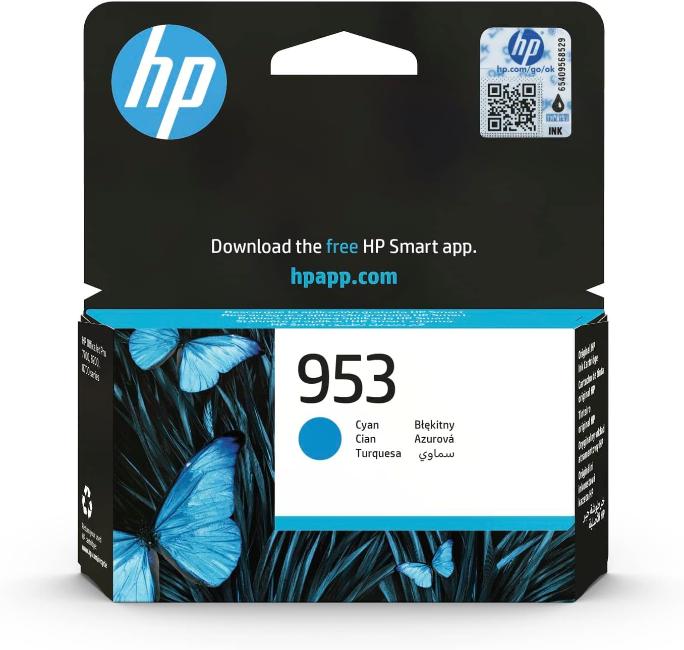 HP 953 original Ink cartridge F6U12AE BGX Cyan 700 Pages