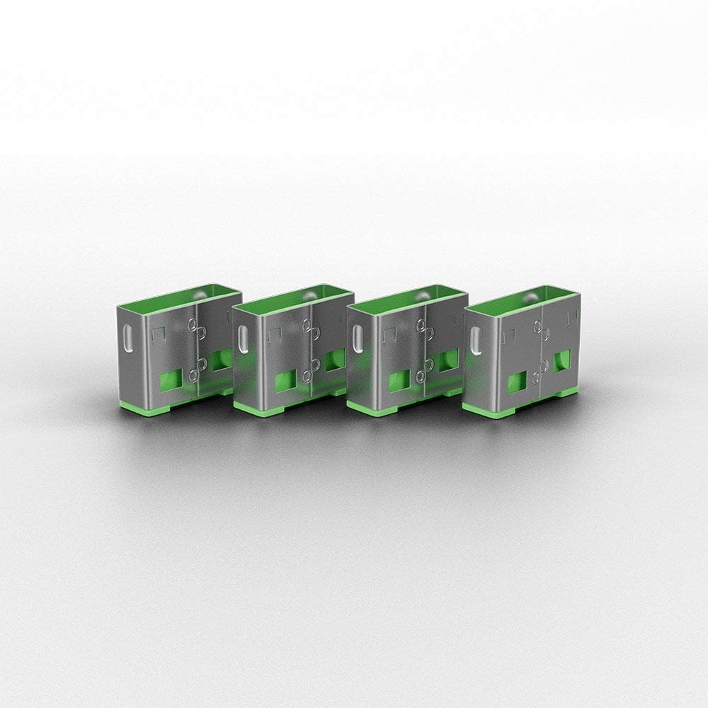 LINDY Clé USB et 4 bloqueurs de ports USB Vert