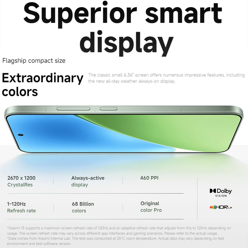 Xiaomi 15 5G (6,36'' - 256 Go, 12 Go RAM) Noir