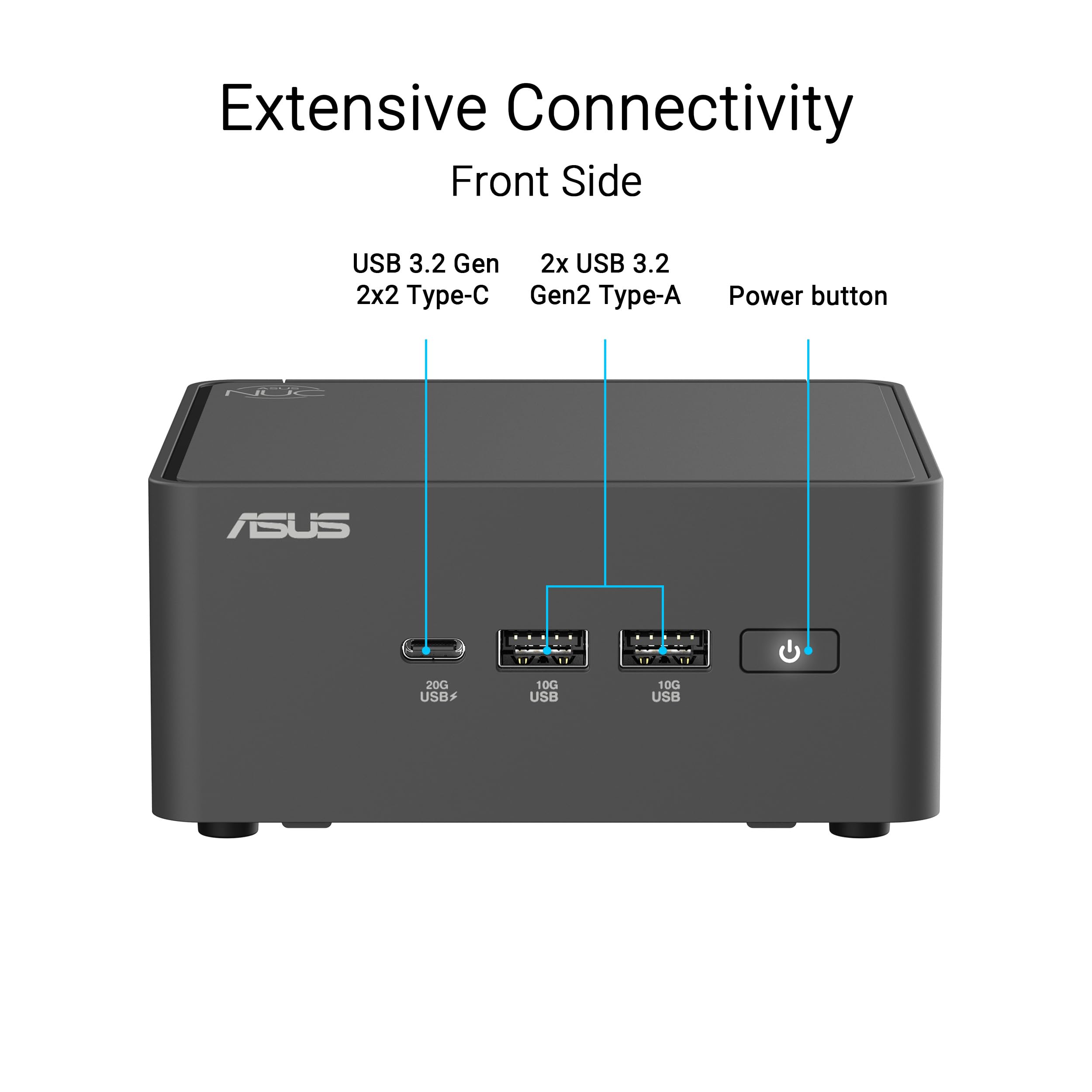 ASUS RNUC15CRSU700002 Barebone Intel Core Ultra 7 255H Kit L6 EU Cord