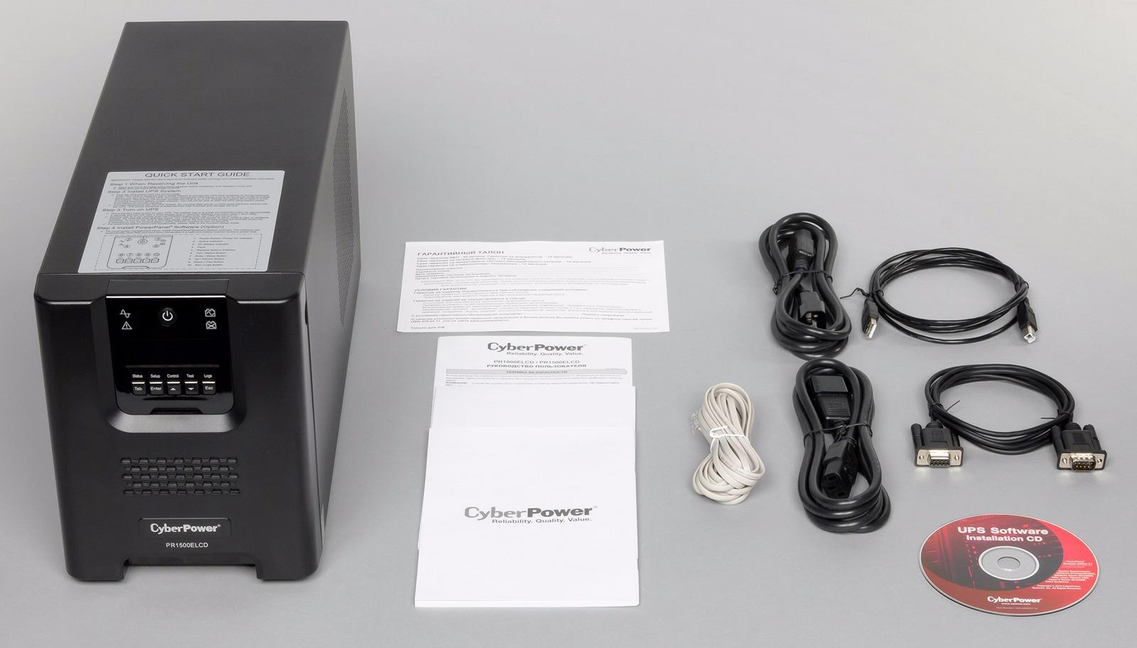 CyberPower PR1500ELCD alimentation d'énergie non interruptible 1,5 kVA 1350 W 8 sortie(s) CA
