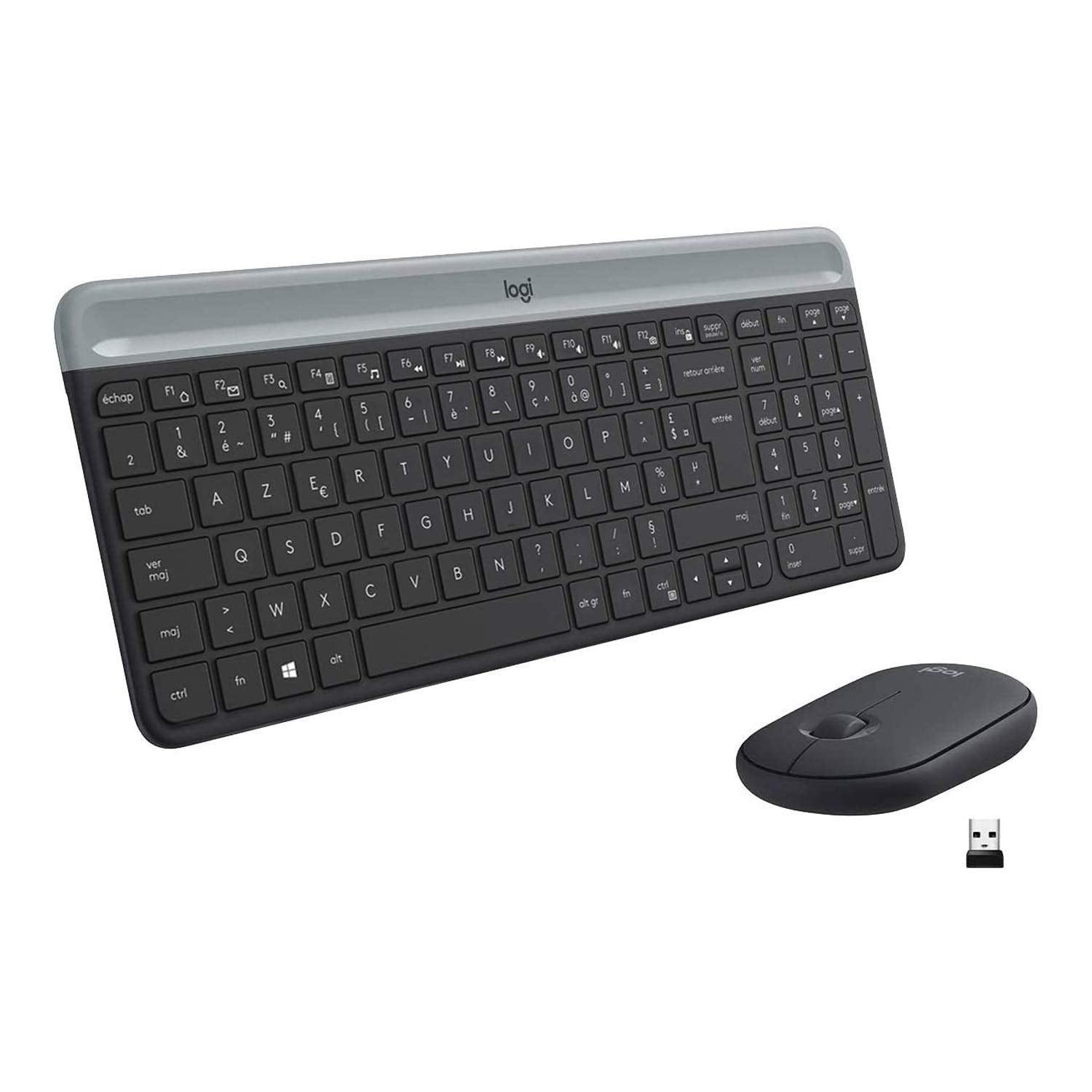 LOGITECH Slim Wireless Keyboard and Mouse Combo MK470 - GRAPHITE - FRA - CENTRAL