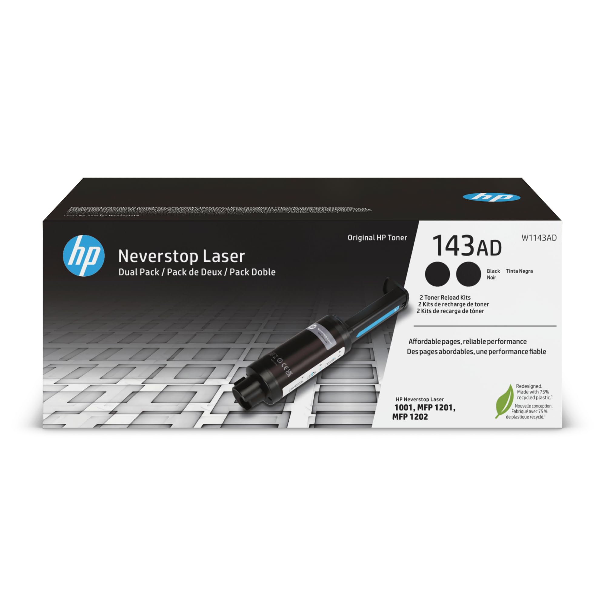 HP 143AD Neverstop Toner Reload Kit 2-Pack