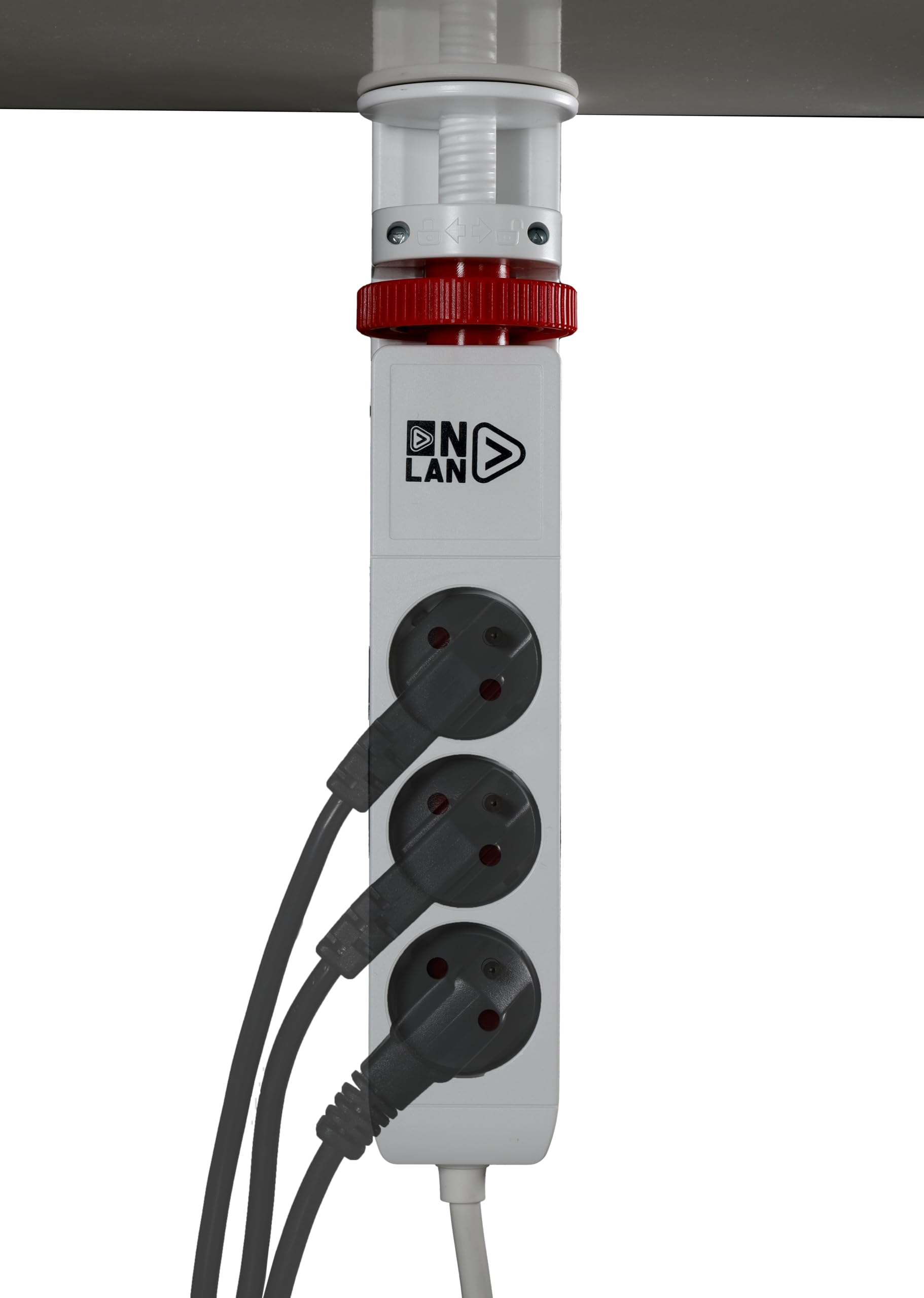 Multiprise 3 prises à pincer avec interrupteur - chargeur USB - 2 m