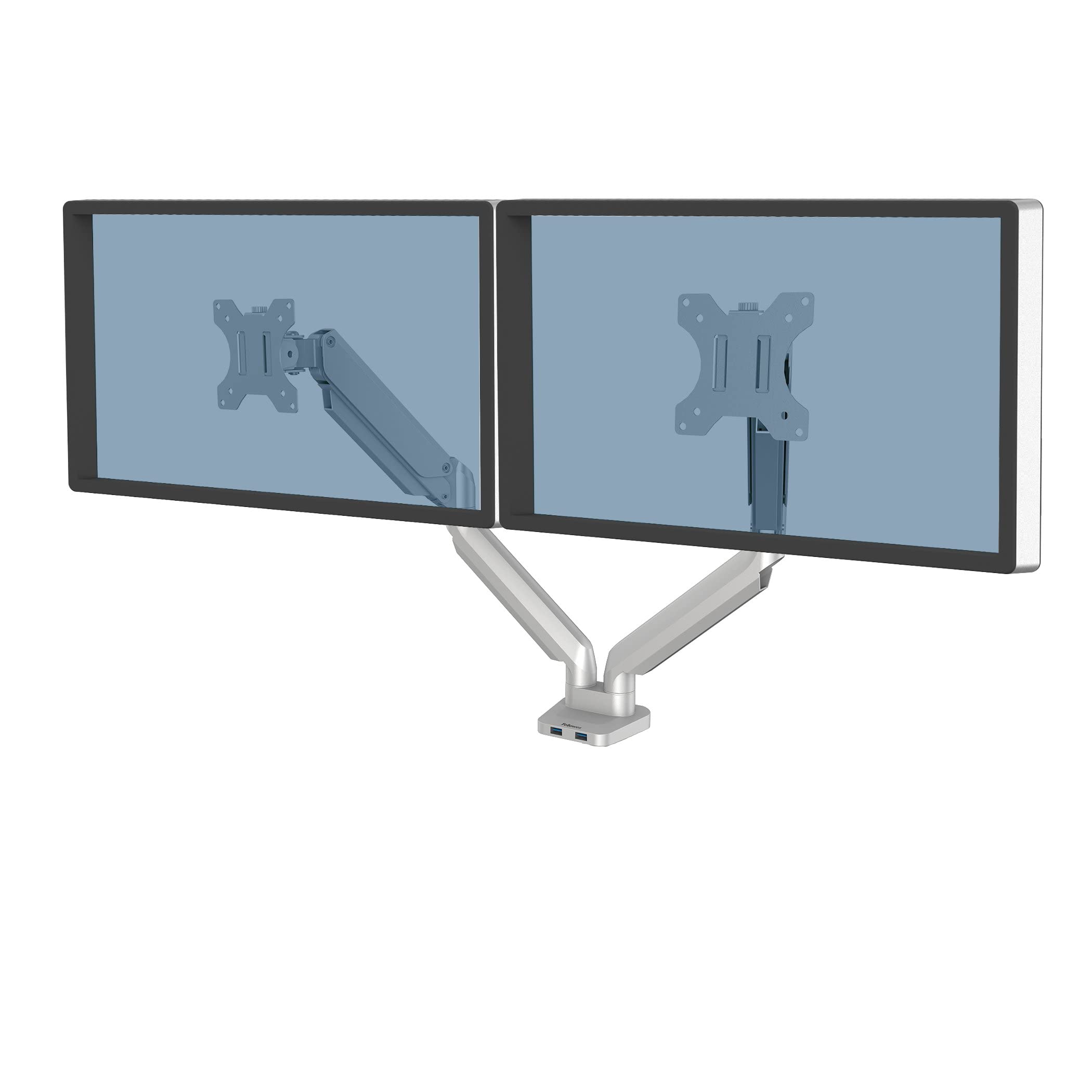 FELLOWES Bras Porte-Ecrans Double Gris Platinum Series