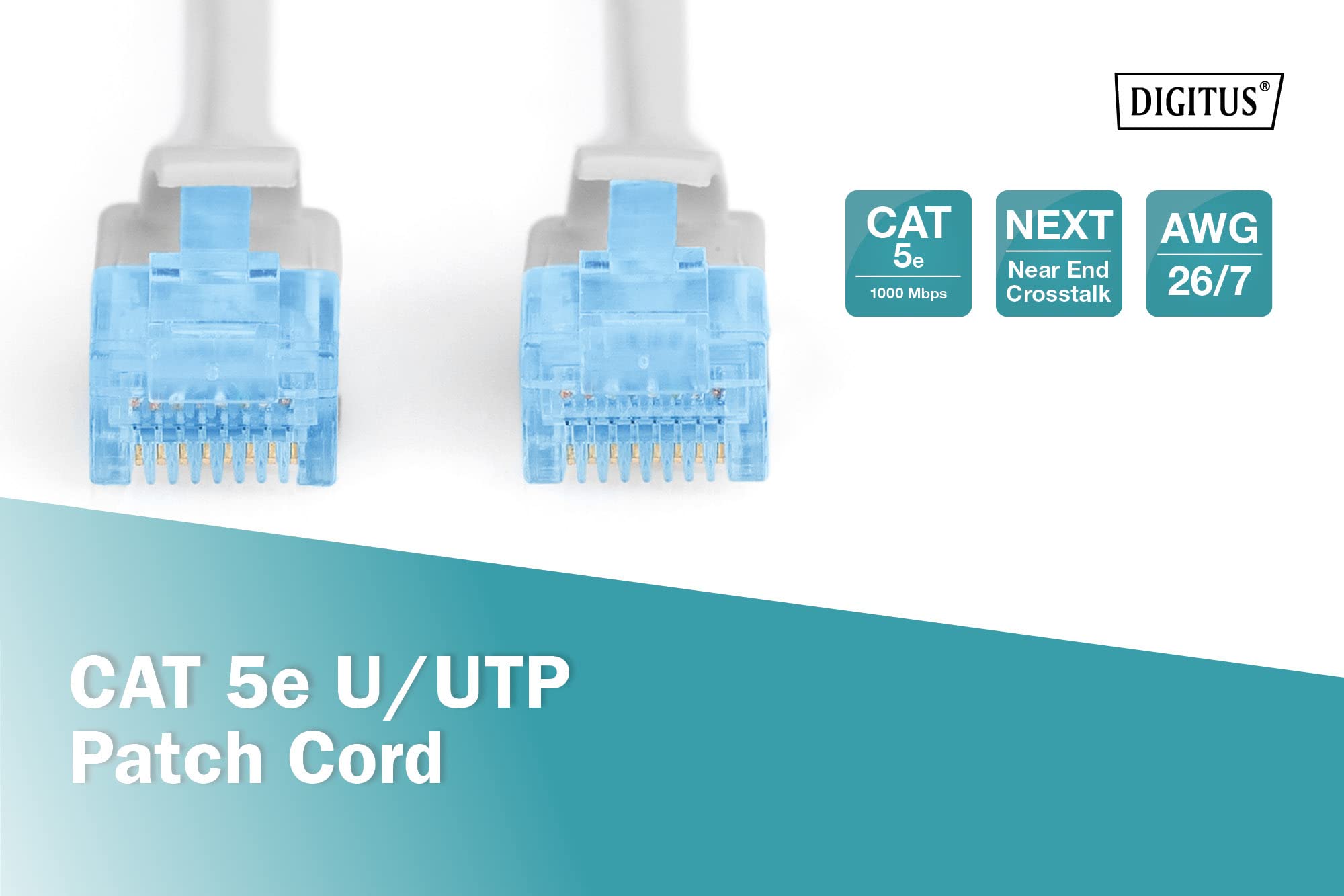 Digitus DK-1512-010 câble de réseau Gris 1 m Cat5e U/UTP (UTP)