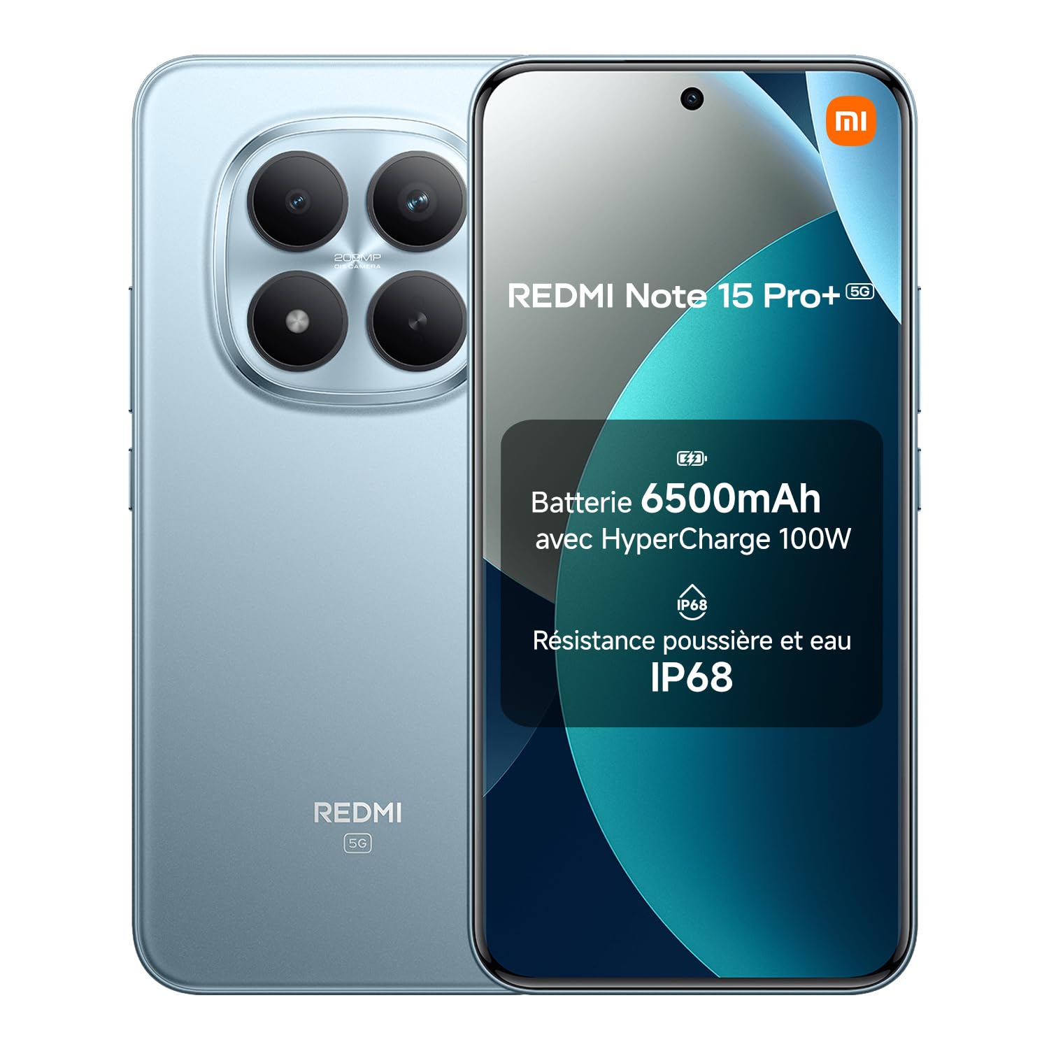 Xiaomi Redmi Note 15 Pro+ 5G (6.83'' - 512 Go, 12 Go RAM) Bleu