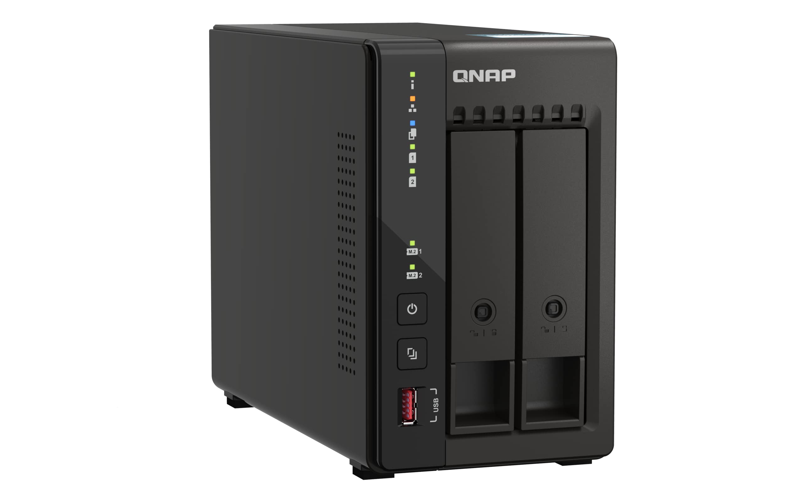 QNAP TS-253E-8G 2-bay desktop NAS Intel Celeron J6412 4C 2.0GHz burst 2.6GHz onboard 8Go RAM 2xHDMI 1.4b 2xM.2 2280 PCIe slots