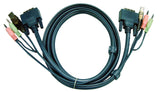 Aten 2L-7D02U cordon KVM DVI/USB/Audio - 1,80M