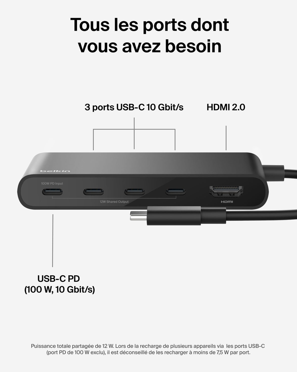 BELKIN 5-Port USB-C Hub with 4K HDMI