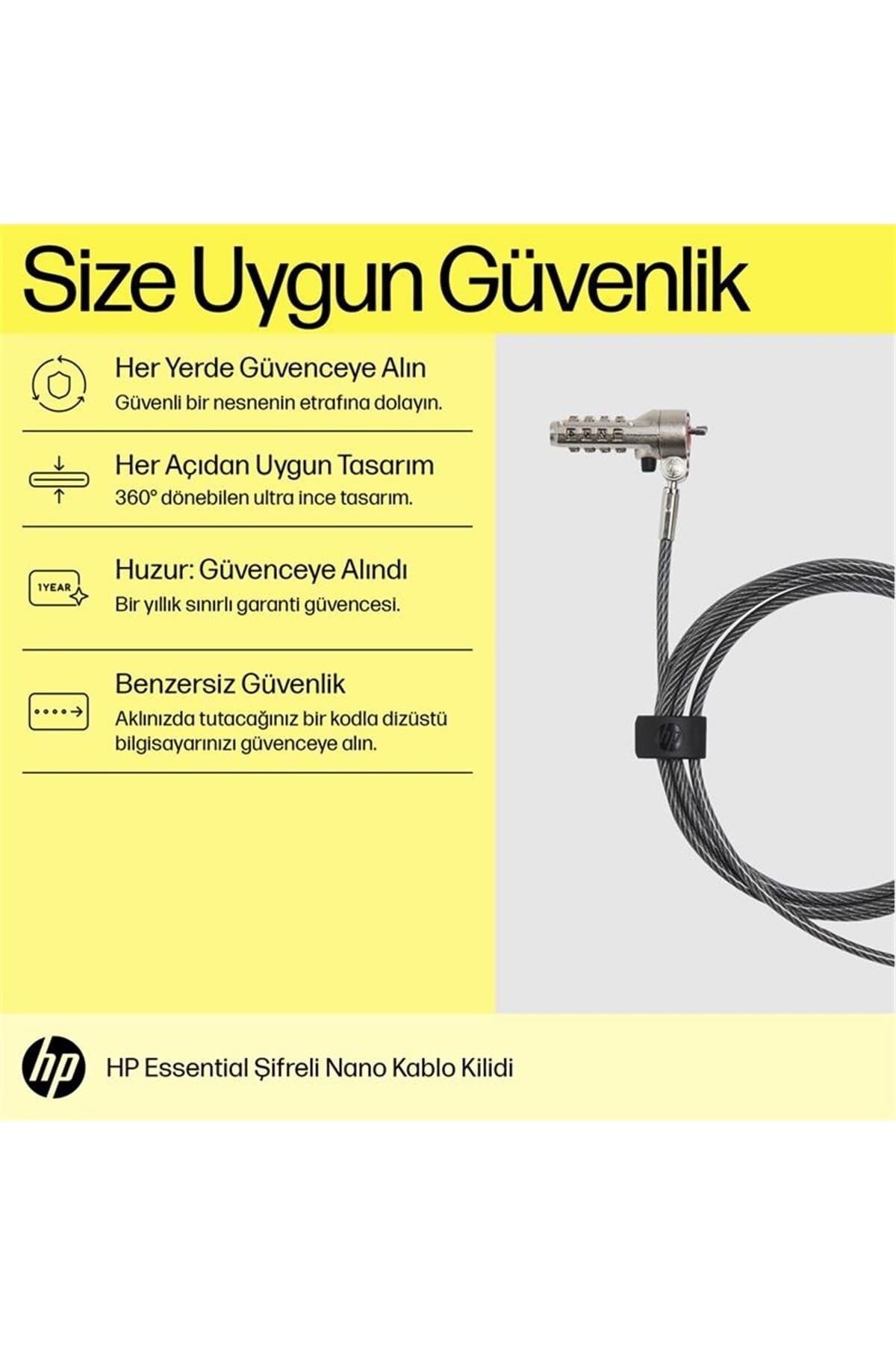 HP Essential Nano Combination Cable Lock