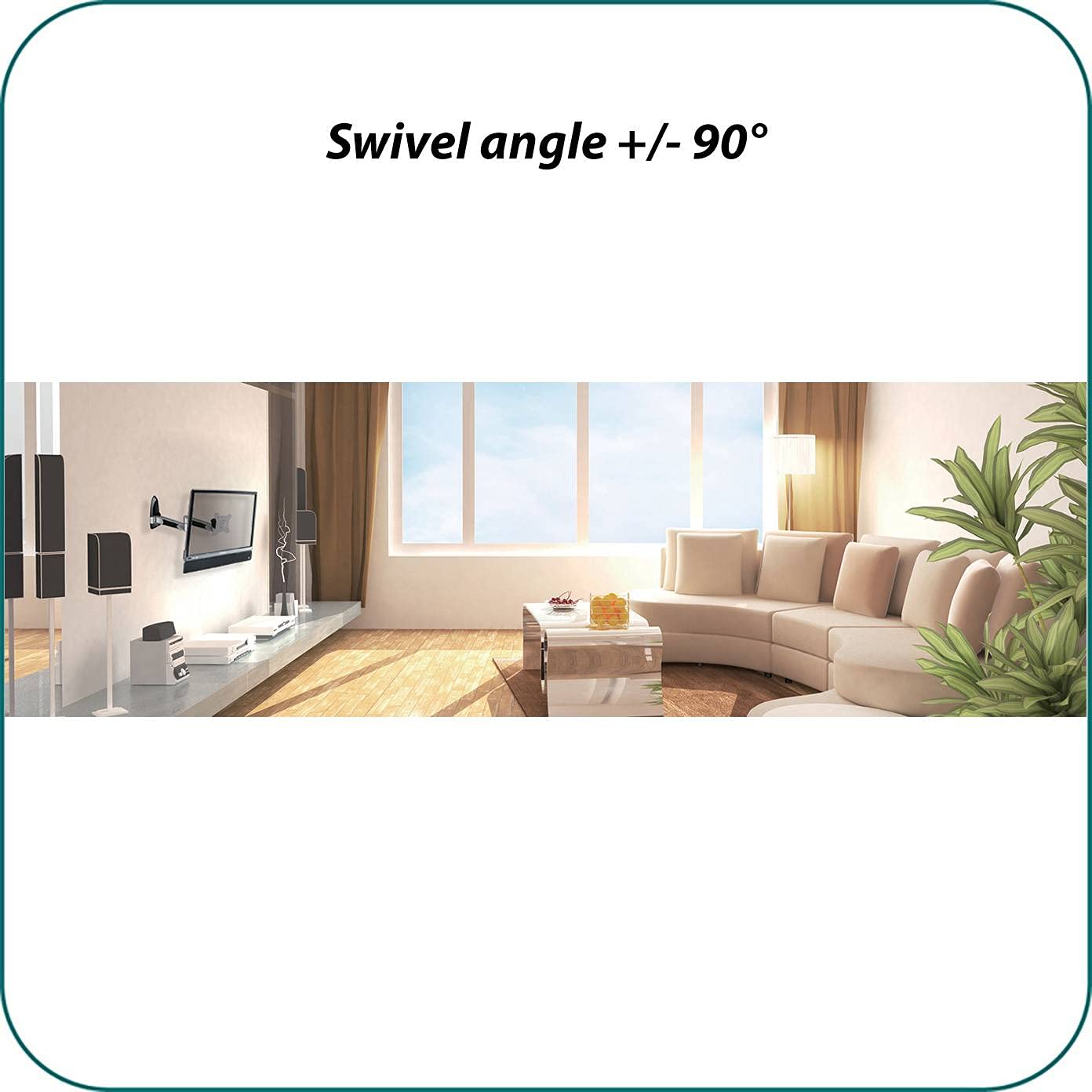 AAVARA Bras mural pivotant AR210 pour écrans 15-24"