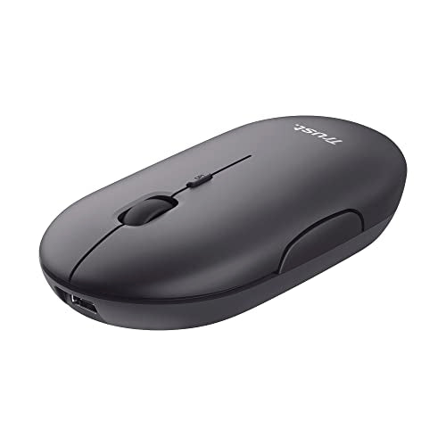 TRUST Souris sans fil PUCK Ultra-plate rechargeable - Rose