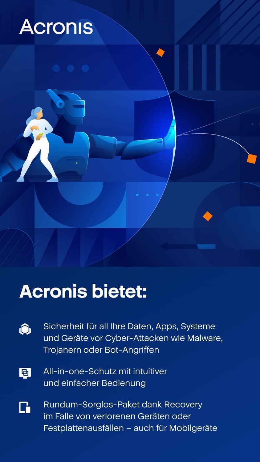 AcrONIS Cyber Protect Home Office Premium - 3 Computer + 1To AcrONIS Cloud Storage - 1 year subscription BOX - EU