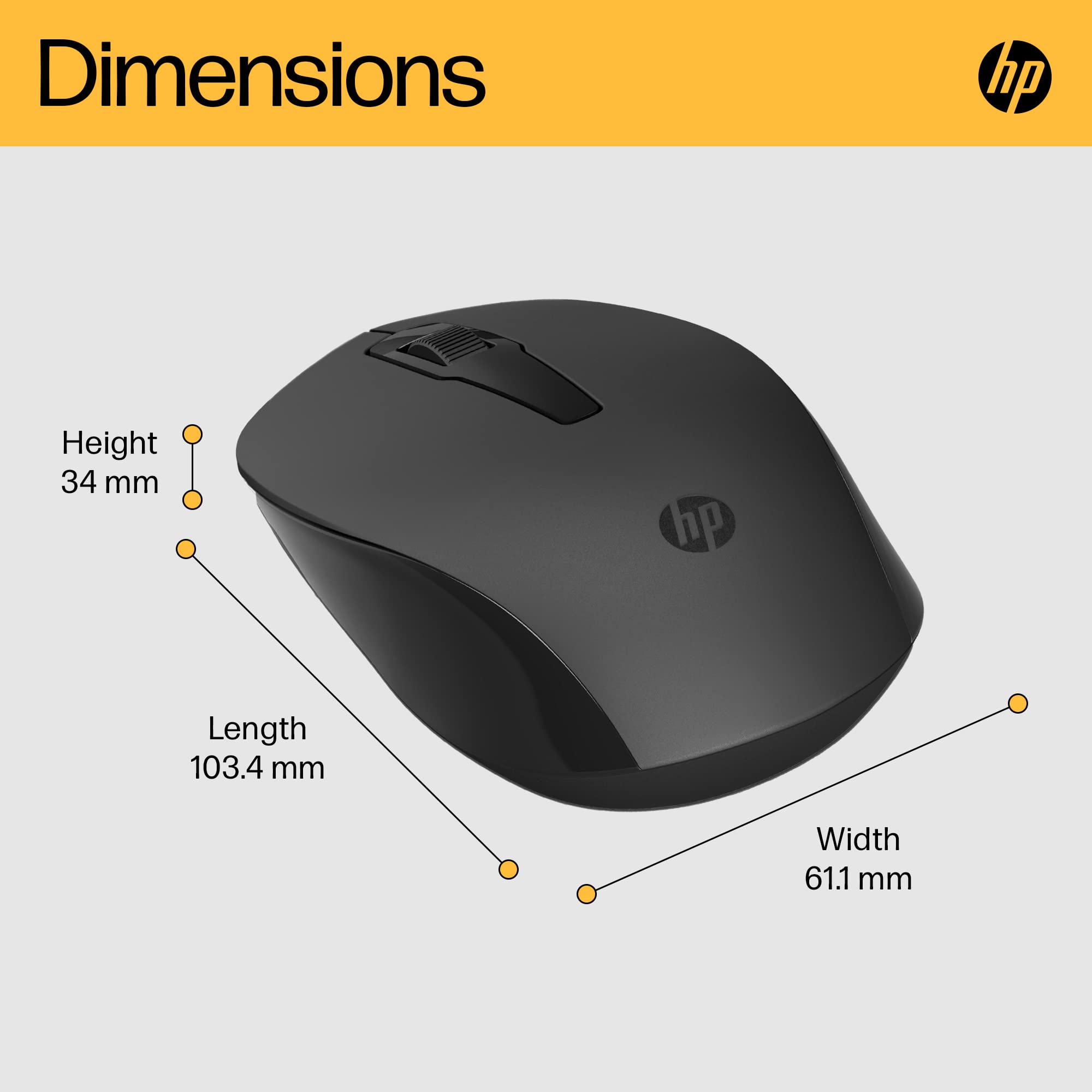 HP 150 WRLS Mouse Europe - English local