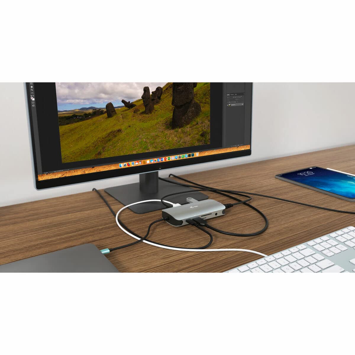 I-TEC USB-C Metal Nano Dock 1xHDMI 1xVGA 1xSD,1xmicroSD Cardreader 1xGLAN 3xUSB 3.1 1xUSB-C Data 1xUSB-C PD Sans Alimentation