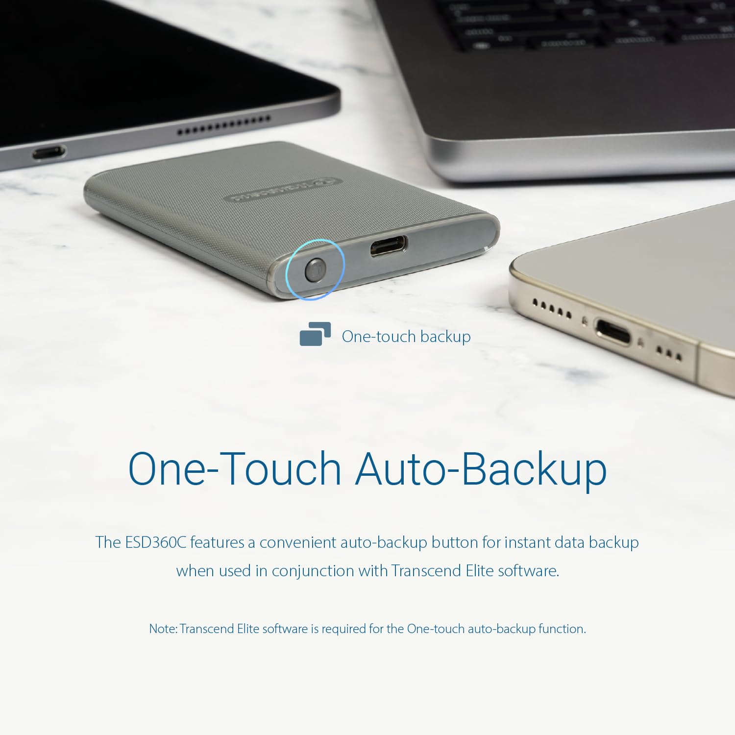 TRANSCEND ESD360C 1To External SSD USB 20Gbps Type C