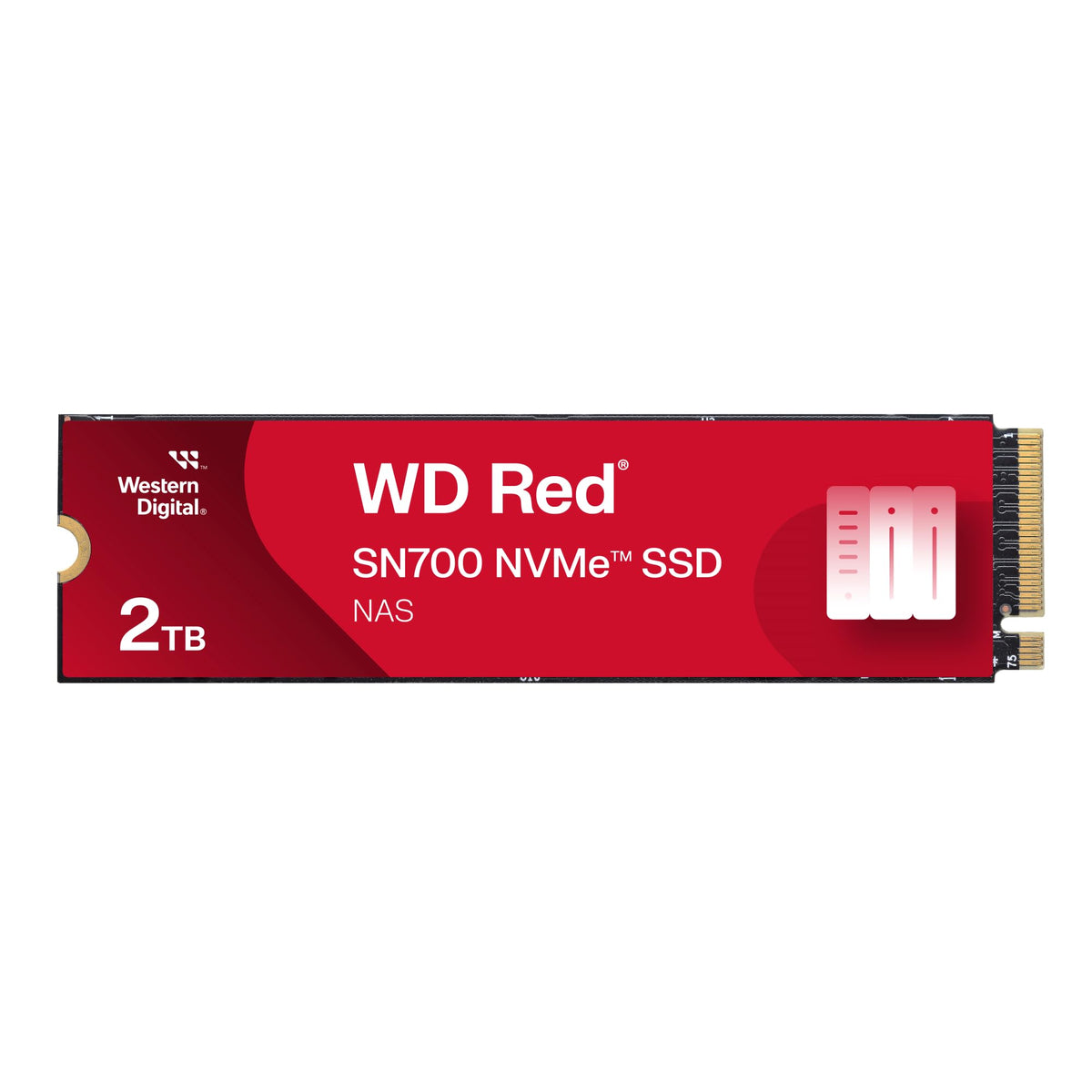 WD Red SSD SN700 NVMe 2To M.2 2280 PCIe Gen3 8Gb/s internal drive for NAS devices POWERED BY SANDISK