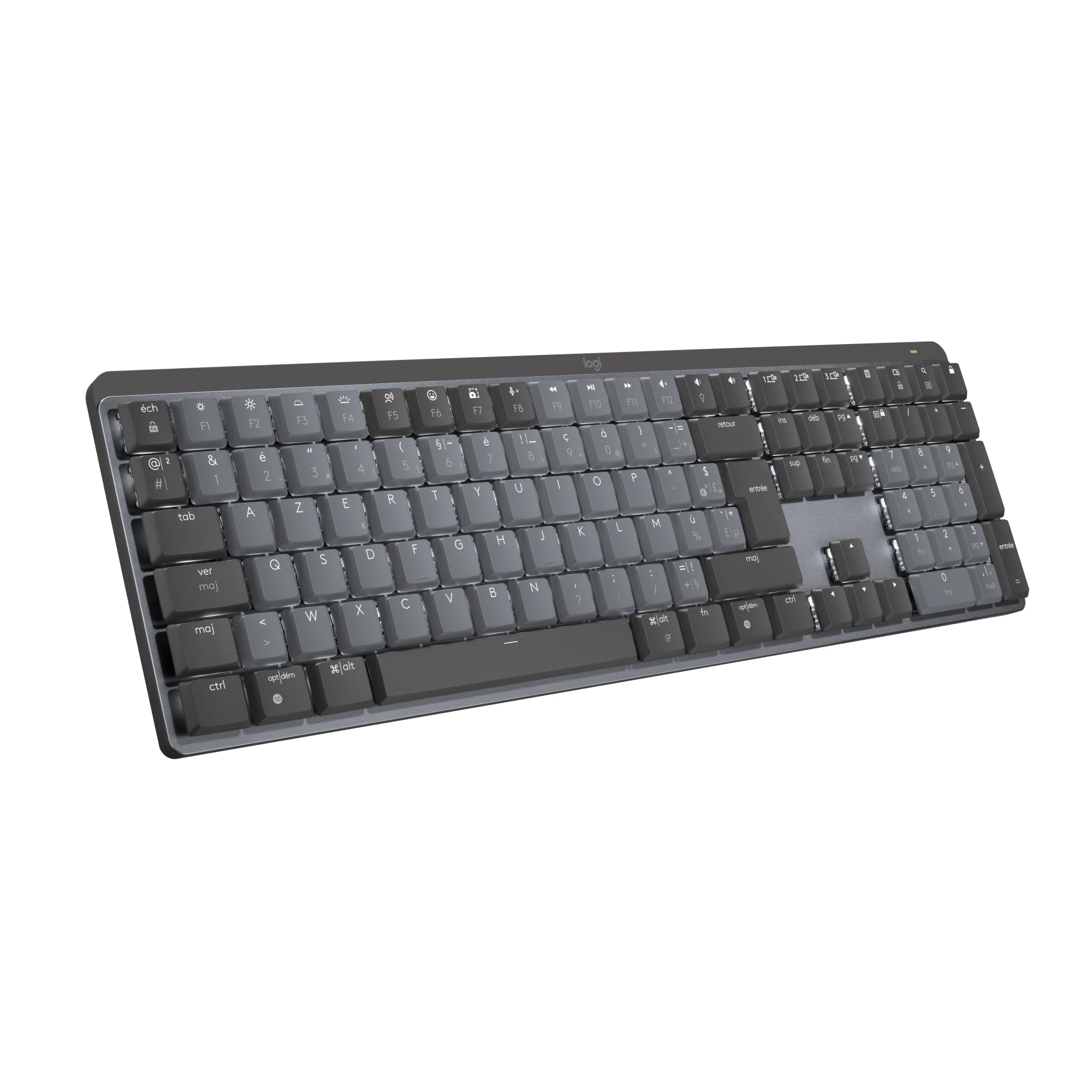 LOGITECH MX Mechanical Wireless Illuminated Performance Keyboard - GRAPHITE - (FR) - 2.4GHZ/BT - N/A - CENTRAL - TACTILE