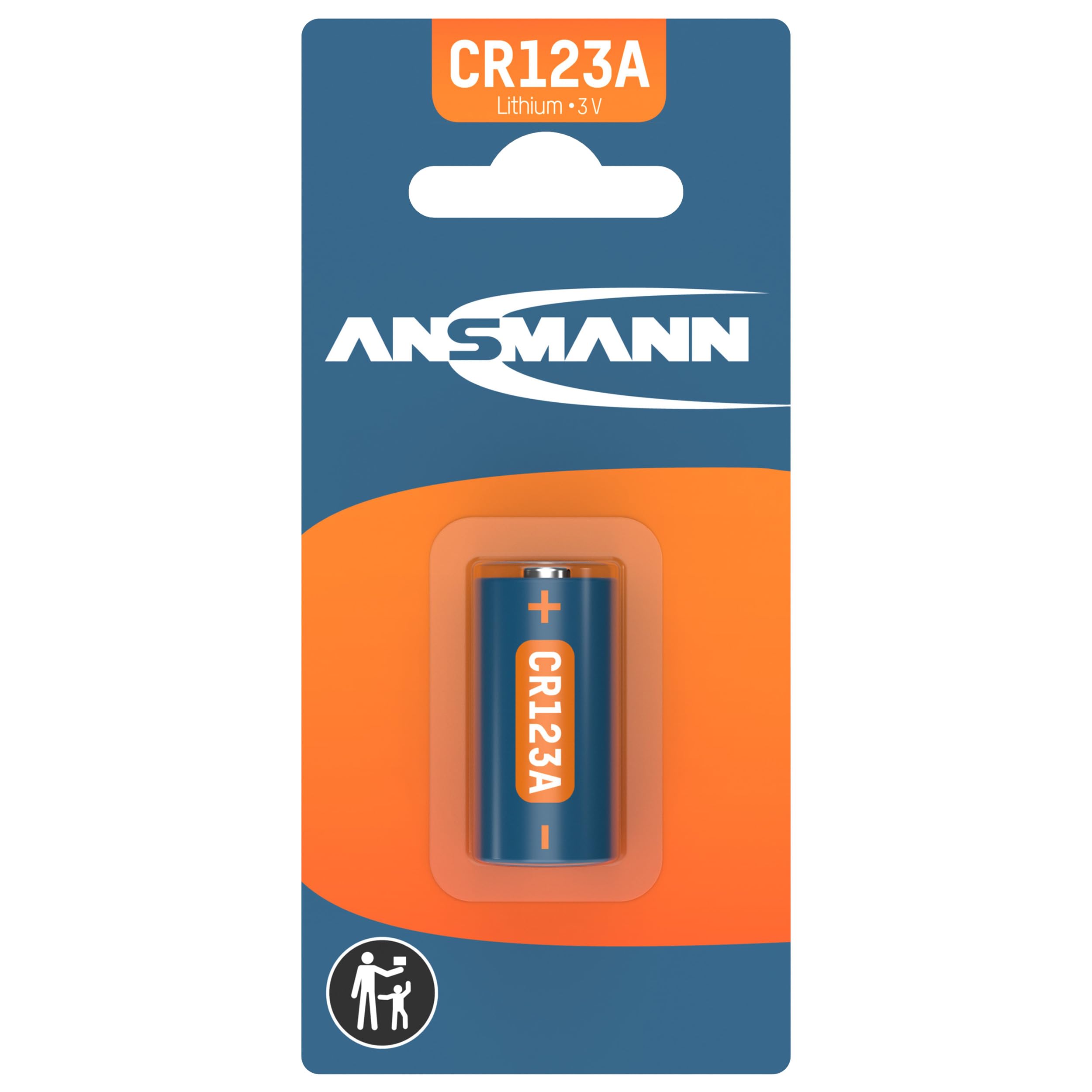 ANSMANN Piles lithium 5020012 CR123A blister de 1