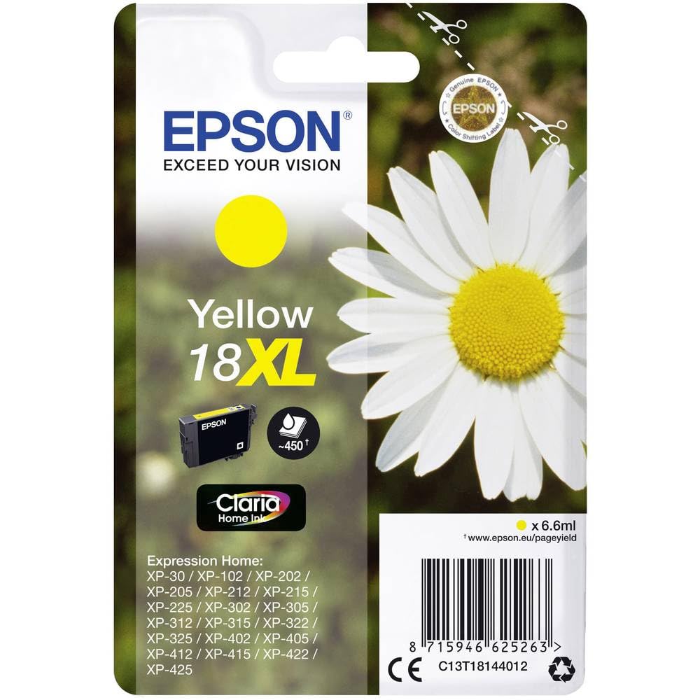 Cartouche EPSON C13T18144012 18XL - Yellow