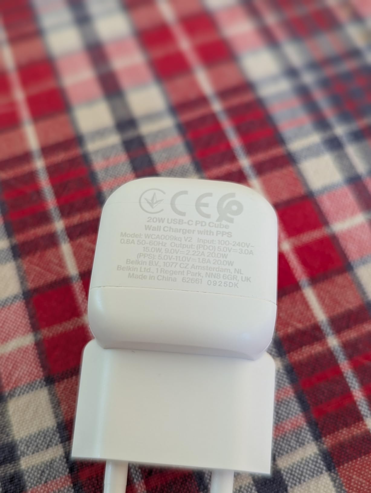 BELKIN 20W USB PD Wall Charger with PPS WHT
