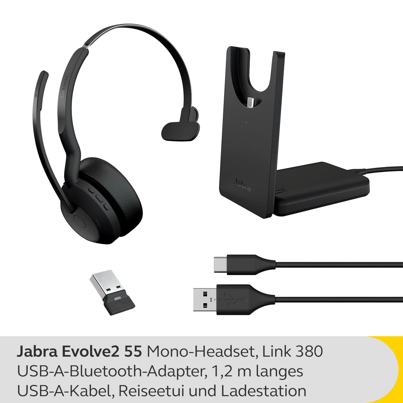 Jabra Evolve2 55 Link380a UC Mono Stand