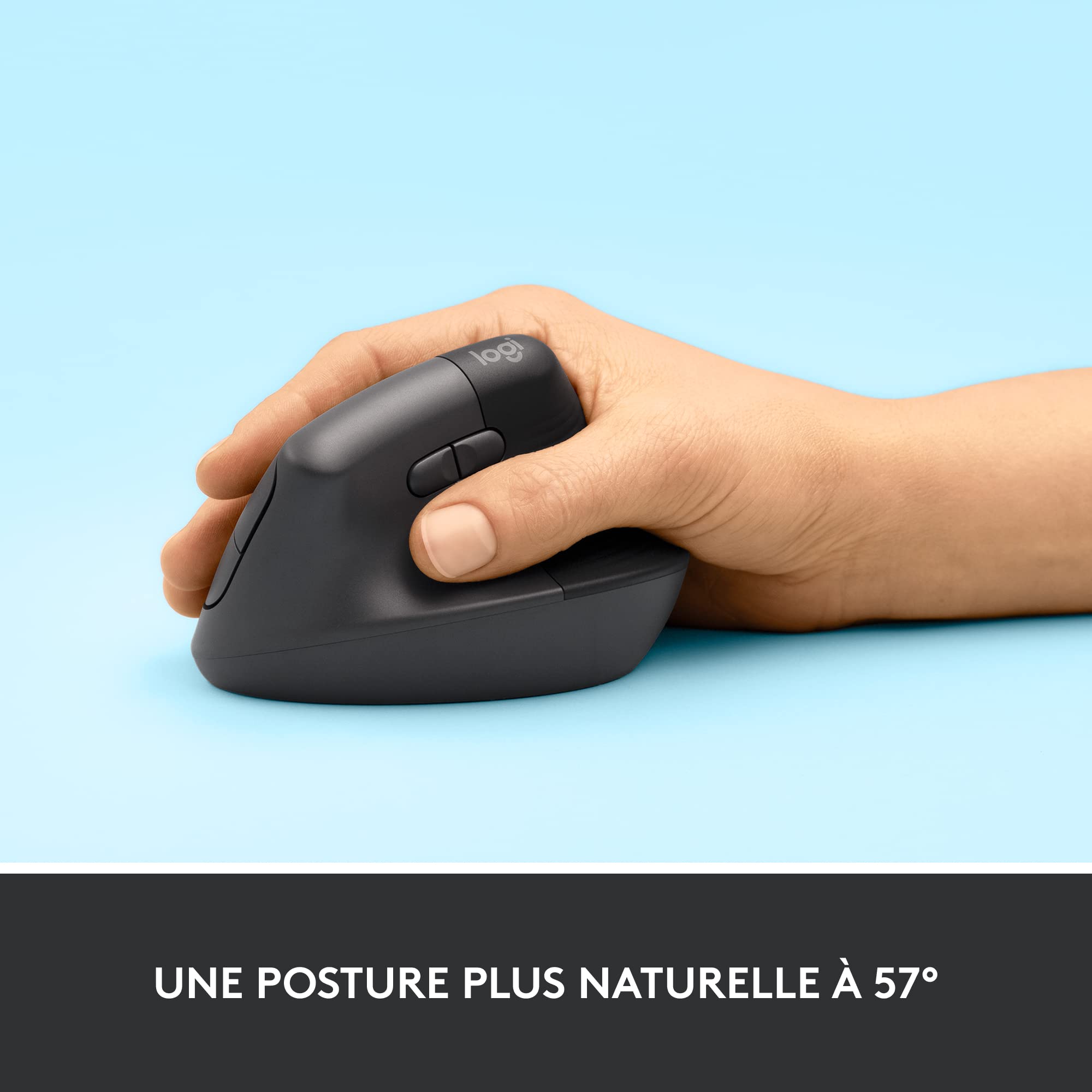 LOGITECH Lift Vertical Ergonomic Mouse Vertical mouse ergonomic optical 6 buttons wireless Bluetooth 2.4 GHz Bolt USB