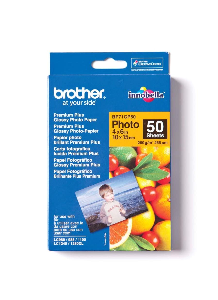 BROTHER brillant photo  papier blanc 100x150mm 50 feuilles