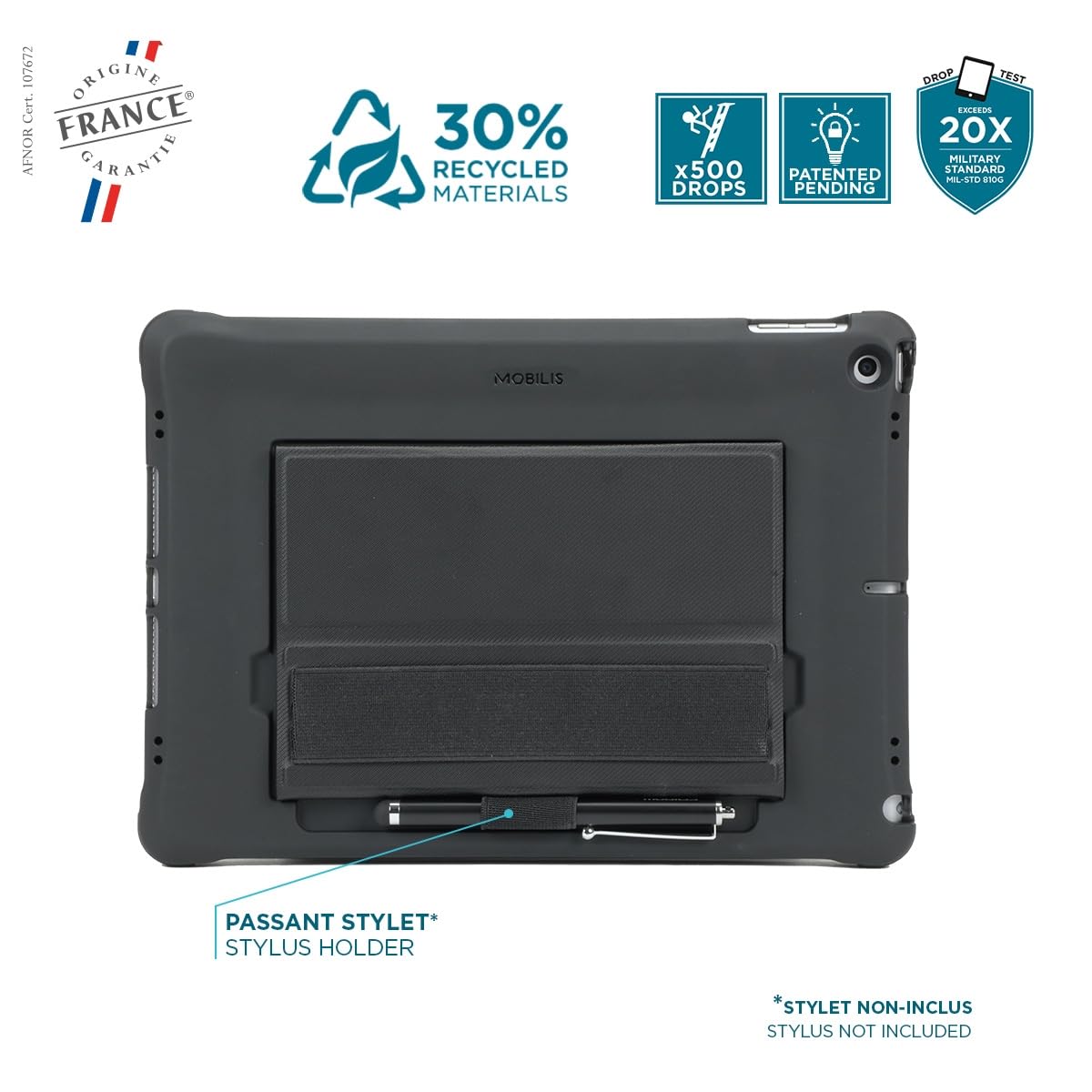 PROTECH-Case+kickstand+handstrap for iPa