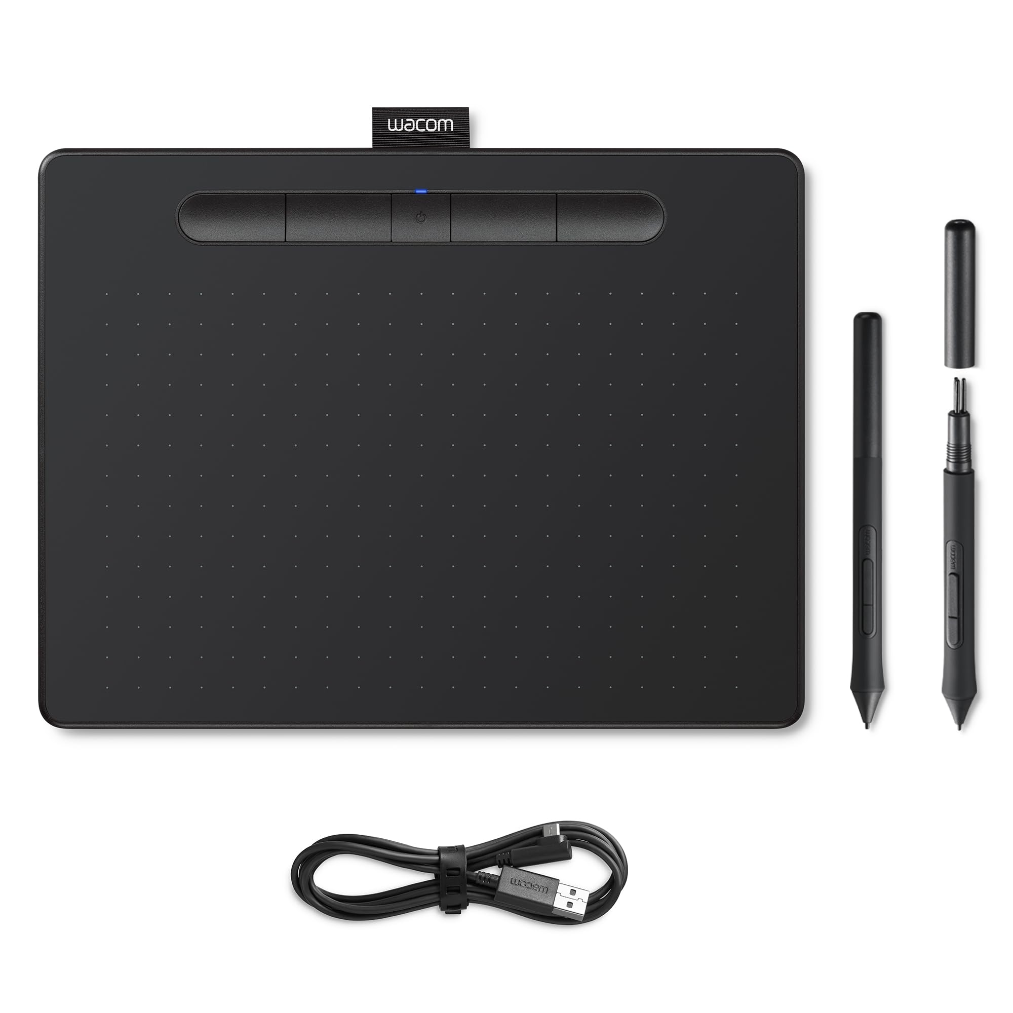 WACOM Tablette graphique Bluetooth à stylet Intuos - M - A5 - USB - Noir