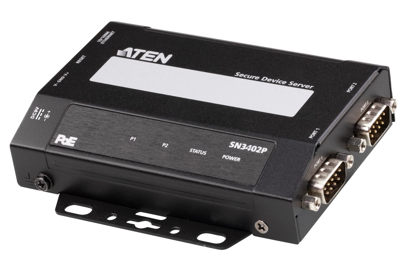 ATEN SN3402P serveur RS-232 2x DB9 Sécurisé sur IP PoE