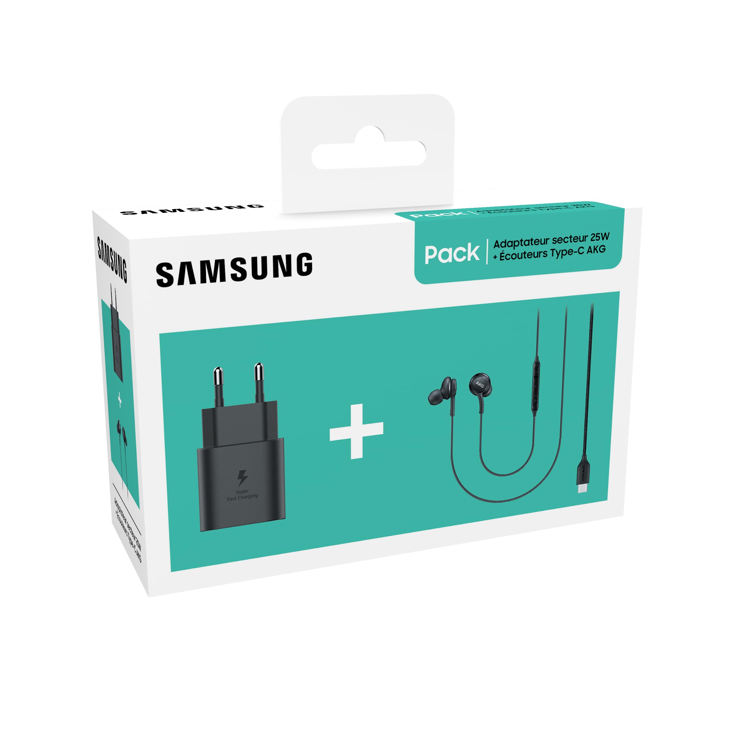 Samsung Starter Pack (Chargeur 25W TA800N & Ã‰couteurs Type C AKG IC100B - Noir (Emballage Original)