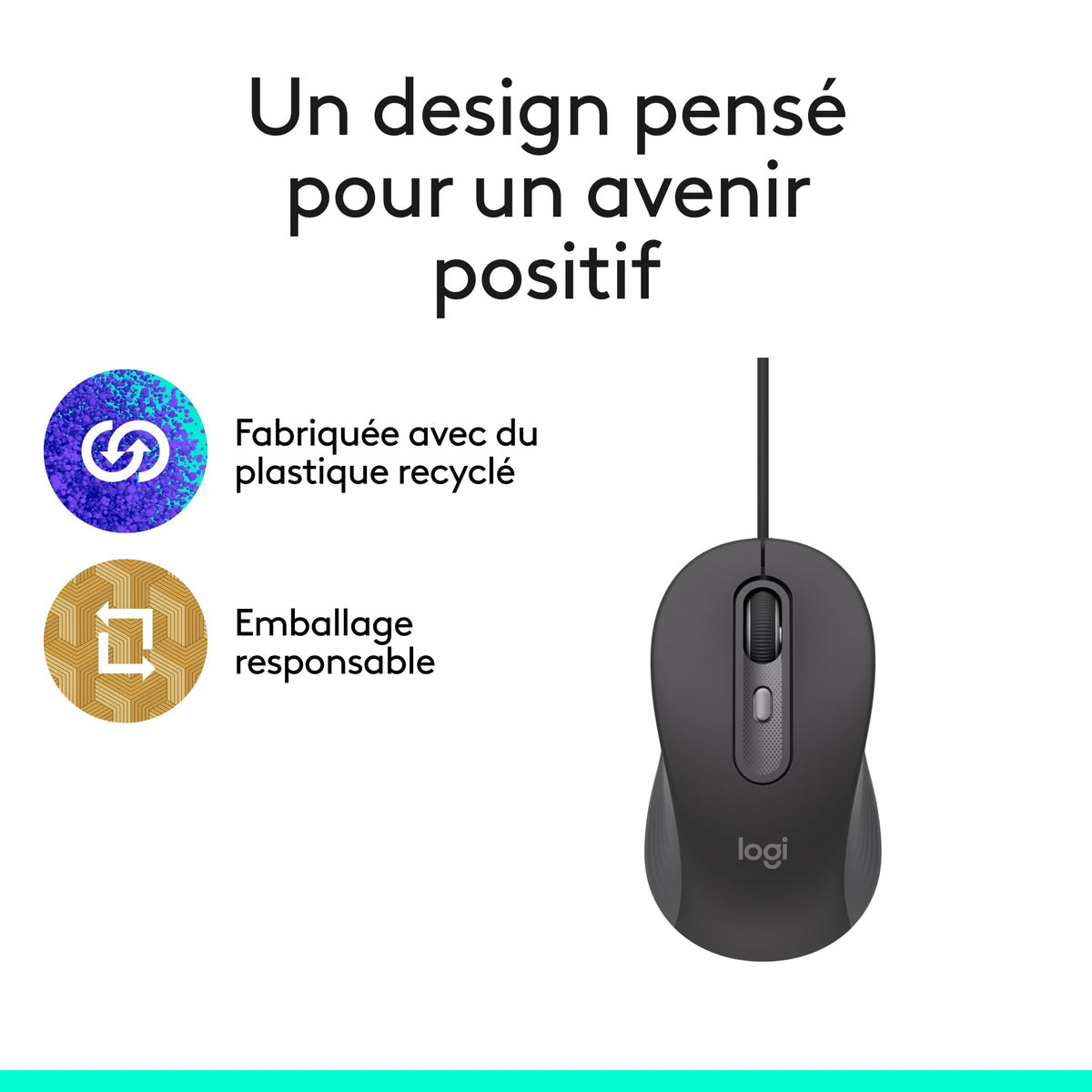 LOGITECH Wired Mouse M520 for Business Graphite