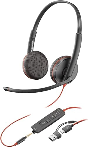 POLY Blackwire 3225 casque USB-C+Jack +USB-C/A -2 écouteurs