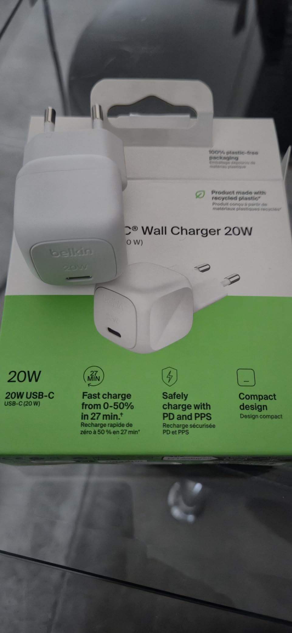 BELKIN 20W USB PD Wall Charger with PPS WHT