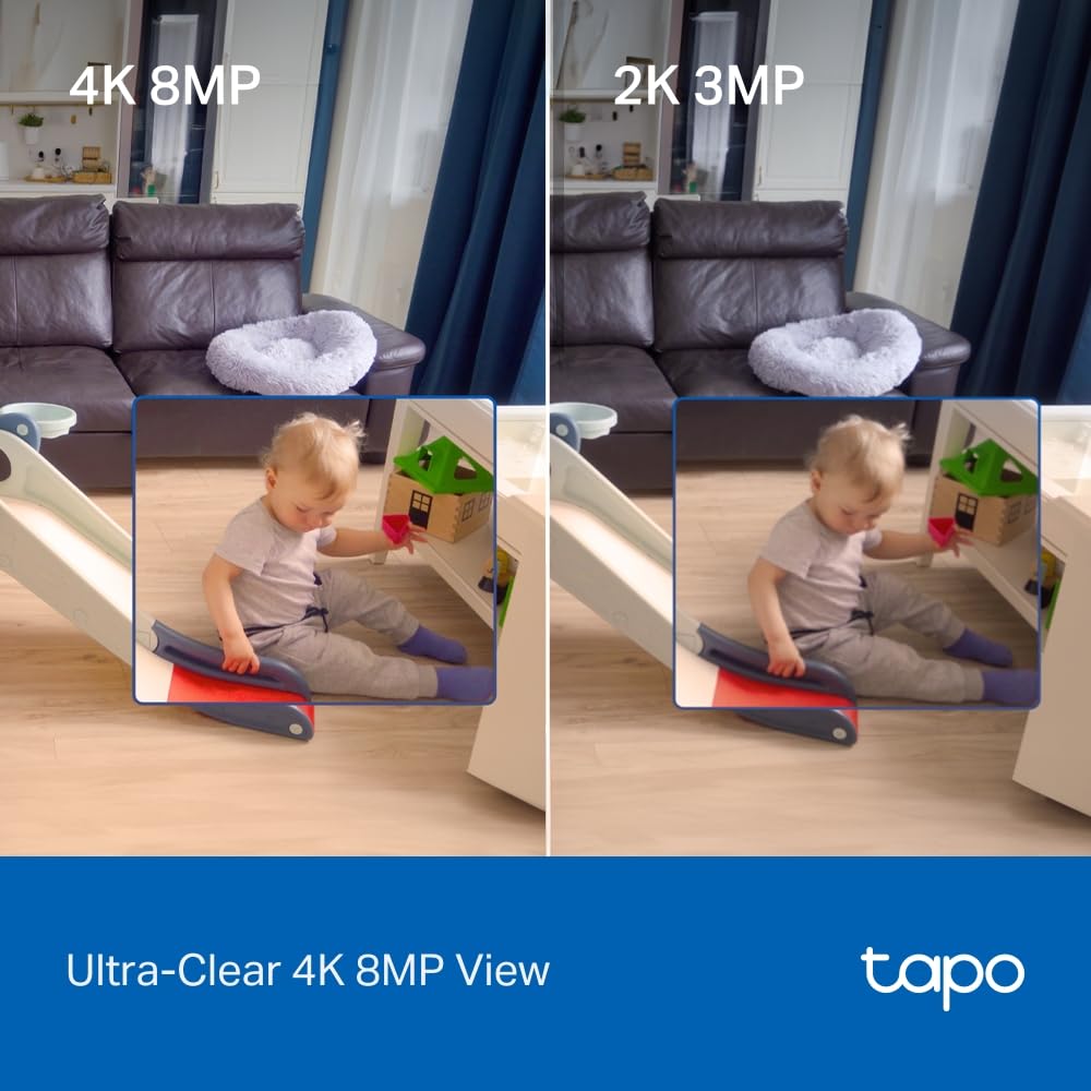 TP-LINK Security Camera High-quality video recording Capture every detail with exceptional clarity in 4K 8MP resolution